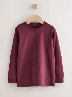 Next Rouge Berry/Gris/Blanc/Bleu - Lot de 4 T-shirts à manches longues et confortables (3-16ans) Online