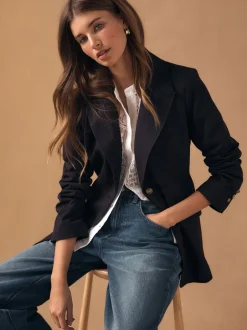 Next Rouge bordeaux - Blazer ajusté à simple boutonnage Outlet