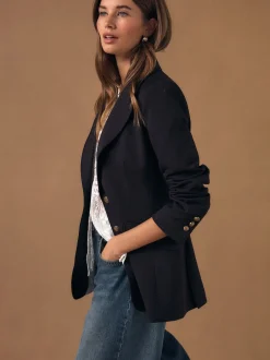 Next Rouge bordeaux - Blazer ajusté à simple boutonnage Outlet