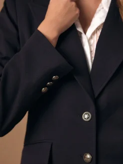 Next Rouge bordeaux - Blazer ajusté à simple boutonnage Outlet