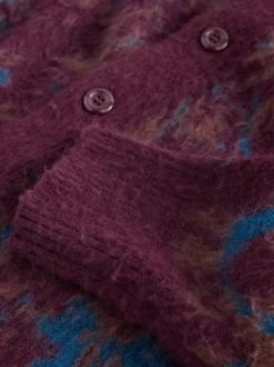 Next Rouge bordeaux - Cardigan décontracté à Motif Fleuri Best