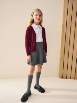 Next - Cardigan à col en V Cotton Rich School (3-16ans) Rouge bordeaux Sale