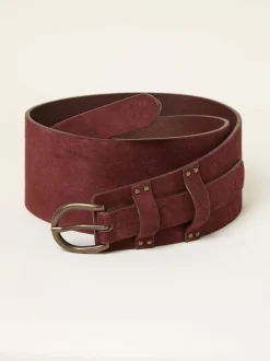 Fat Face Rouge bordeaux - Ceinture FatFace en daim Outlet