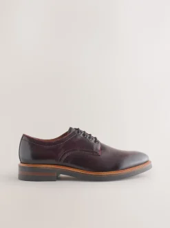 Next Rouge bordeaux - Chaussures Heritage Derby en cuir New
