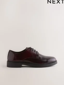 Next Rouge bordeaux - Chaussures derby en cuir ultra-brillant Hot