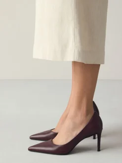 Next Rouge bordeaux - Chaussures de milieu de terrain en cuir New