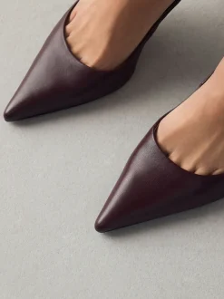 Next Rouge bordeaux - Chaussures de milieu de terrain en cuir New