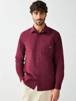 Next Rouge bordeaux - Chemise Oxford Guinness à manches longues Clearance
