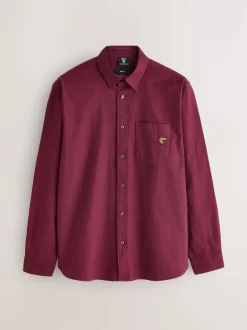 Next Rouge bordeaux - Chemise Oxford Guinness à manches longues Clearance