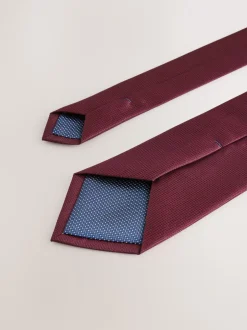 Next Rouge bordeaux - Coupe standard - Cravate texturée Discount