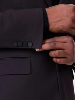 Next Rouge bordeaux - Coupe sur mesure - Veste de smoking à revers inset New