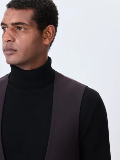 Next Rouge bordeaux - Gilet de costume de smoking Outlet