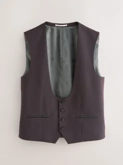 Next Rouge bordeaux - Gilet de costume de smoking Outlet