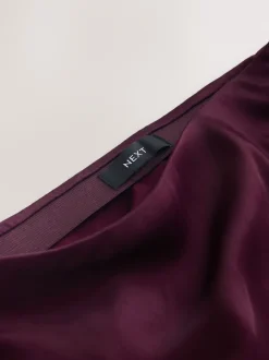 Next - Jupe Midi Satin Rouge bordeaux Discount