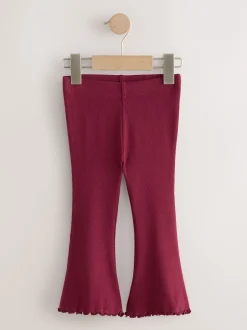 Next - Leggings évasés à côtes (3mths-7yrs) Rouge bordeaux Hot