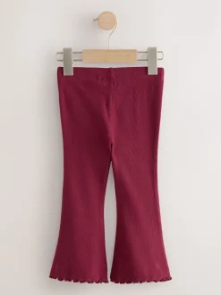 Next - Leggings évasés à côtes (3mths-7yrs) Rouge bordeaux Hot