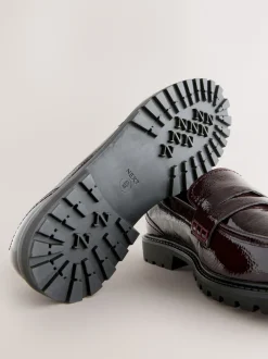 Next Rouge bordeaux - Mocassins vernis épais Clearance