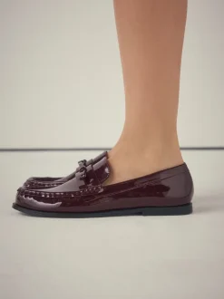 Next Rouge bordeaux - Mocassins Forever Comfort® à bout froncé avec nœud Clearance
