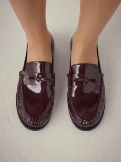 Next Rouge bordeaux - Mocassins Forever Comfort® à bout froncé avec nœud Clearance