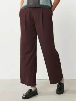 Next Rouge bordeaux - Pantalon ample à dos élastique Clearance