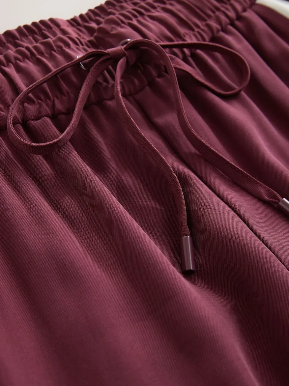 Next Rouge bordeaux - Pantalon large à bande latérale Sale