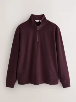 Next Rouge bordeaux - Polaire douce à col zippé Clearance