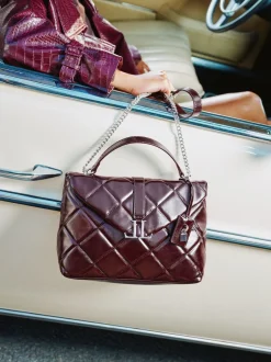 Lipsy Rouge bordeaux - Sac épaule matelassé avec chaîne Best