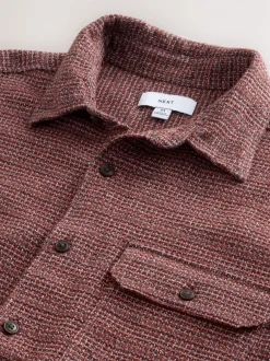 Next Rouge bordeaux - Surchemise texturée Veste-chemise New