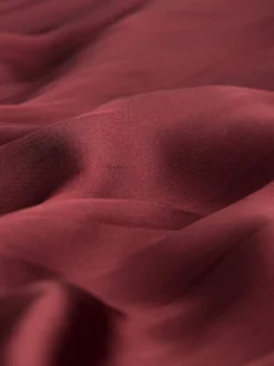 Next Rouge bordeaux - Sweat-shirt 2en1 avec jupe mi-longue en satin Clearance