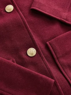 Next Rouge bordeaux - Veste brossée à col Outlet