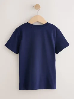 Next - T-shirt brodé Manches courtes Stag 4 Pack (3-16ans) Rouge bordeaux/blanc Best