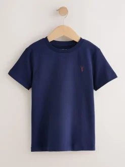 Next - T-shirt brodé Manches courtes Stag 4 Pack (3-16ans) Rouge bordeaux/blanc Best