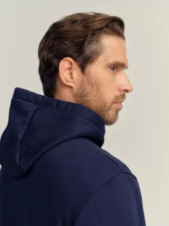 Next Rouge bordeaux/bleu marine/blanc écru - Sweat à capuche à enfiler - Sweat-shirt color block Sale