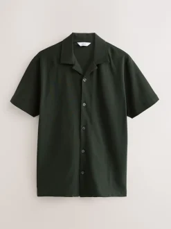 Next Rouge bordeaux/bleu marine/vert olive - Lot 3 chemises manches courtes en piqué Best