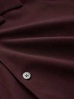 Next Rouge bordeaux/bleu marine/vert olive - Lot 3 chemises manches courtes en piqué Best