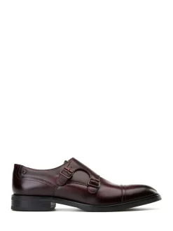 Base London Rouge Bordo - Chaussure Taper Monk Best