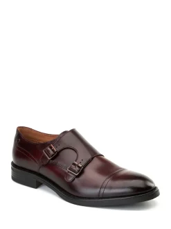 Base London Rouge Bordo - Chaussure Taper Monk Best