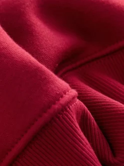Next Rouge cerise - Sweat-shirt épais décontracté à col rond Outlet