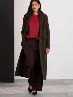 Next - T-shirt manches longues Col rond épais Rouge cerise Best