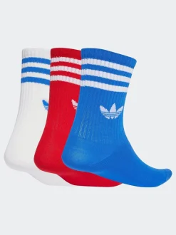 adidas originals - Col rond - 3-Rayures Chaussettes Col rond 3 paires Rouge clair