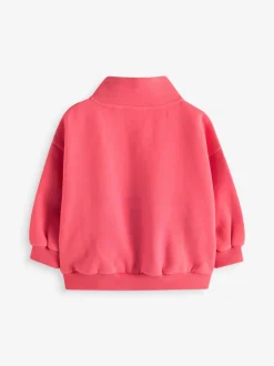 Next - Sweat-shirt à col zippé (3mois-7ans) Rouge corail Discount
