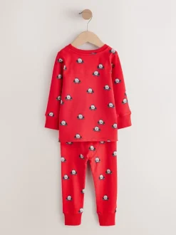 Next - Lot de 3 pyjamas Snuggle courts (9mois-10ans) Rouge foncé/bleu motif véhicule d'urgence Sale