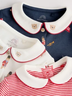 Next Rouge motif ours - Combinaisons de nuit pour bébé 3 Pack (0-2ans) Clearance