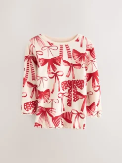 Next Rouge Nœud/ Cœur - Lot de 3 pyjamas Snuggle (9mois-16ans) Sale