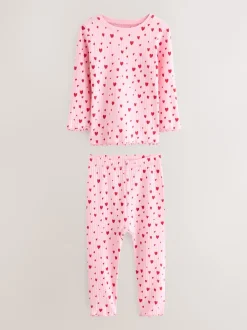 Next Rouge Nœud/ Cœur - Lot de 3 pyjamas Snuggle (9mois-16ans) Sale
