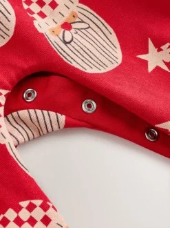 Next Rouge père Noël - Ensemble salopette de Noël imprimé sur l’ensemble pour bébé (0mois3ans) Outlet