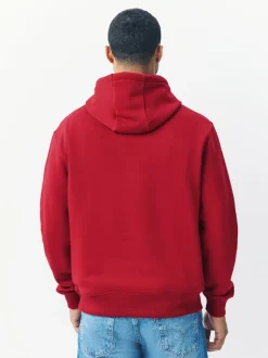 Next - Ajustement régulier - Sweat-shirt à capuche en jersey riche en coton épais Rouge profond Discount