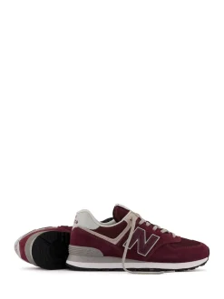 New Balance - Mens 574 Trainers Rouge/Blanc Discount