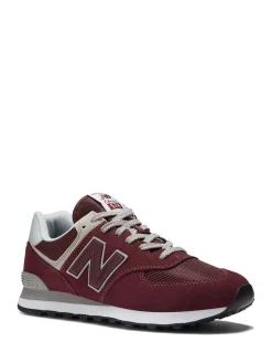 New Balance - Mens 574 Trainers Rouge/Blanc Discount