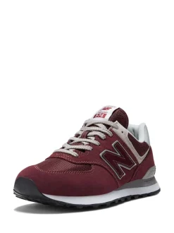 New Balance - Mens 574 Trainers Rouge/Blanc Discount